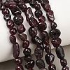 Natural Garnet Nuggets Beads Strands G-J335-32-1