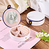 Round PU Leather & Plastic Jewelry Set Storage Box CON-TAC0014-06A-5