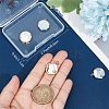 4Pcs 2 Colors Brass Micro Pave Clear Cubic Zirconia Pendants ZIRC-BBC0001-40-3