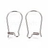 Non-Tarnish 304 Stainless Steel Hoop Earrings Findings Kidney Ear Wires STAS-G200-01A-P-2