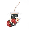Christmas Sock with Reindeer Iron Ornaments HJEW-G013-11-1