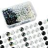 350Pcs 7 Colors Transparent & Opaque Acrylic Beads MACR-FS0001-82-3