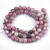Natural Rhodonite Beads Strands G-S333-8mm-029-3