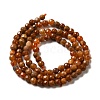 Natural Fire Crackle Agate Beads Strands G-G588-4mm-M-4