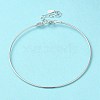 Anti-Tarnish Rhodium Plated 925 Sterling Silver Bangles BJEW-G681-01B-P-2