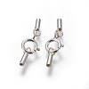 925 Sterling Silver Spring Ring Clasps STER-G019-A-08S-1