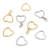 8Pcs 3 Styles 304 Stainless Steel Keychain Clasps STAS-TA0004-78-2