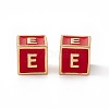 Rack Plating Brass Enamel Beads KK-B060-04G-03E-2