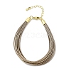 Polyester Metallic Braided Multi-strand Cord Bracelet for Bracelet Making BJEW-H642-02G-6