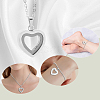 1Pc Stainless Steel Heart Pendant Urn Ashes Necklaces NJEW-CN0001-17P-4