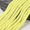 Flat Round Handmade Polymer Clay Beads CLAY-R067-6.0mm-23-1