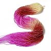 Transparent Gradient Color Glass Beads Strands GLAA-H021-01B-10-1