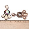 Alloy Synthetic Turquoise Dangle Stud Earrings LS-EJEW-U053-04A-R-5