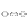 Preciosa® MAXIMA Crystal Sew-On Cups Y-PRC-SB14-00030-200-G-5