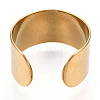 304 Stainless Steel Open Cuff Finger Ring Components STAS-WH0047-68G-2