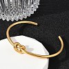 304 Stainless Steel Cuff Bangles for Women BJEW-C088-04G-2