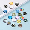 Mosaic Printed Glass Half Round/Dome Cabochons GGLA-N004-16mm-G-7