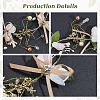 1Pc Alloy with Resin and Polyester Headpiece Cap AJEW-CY0001-92-6