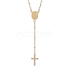 304 Stainless Steel Virgin Rosary Bead Necklaces NJEW-JN05107-2