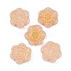 Baking Paint and Golden Metal Enlaced Glass Beads DGLA-T004-09I-1