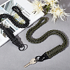 ARRICRAFT 2 Sets 2 Colors Polyester Woven Lanyard Keychains AJEW-AR0001-49-5
