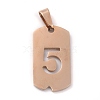 Ion Plating(IP) 304 Stainless Steel Pendants STAS-O127-C05-1
