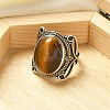 Natural Tiger Eye Adjustable Rings RJEW-I108-02AS-07-2