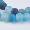 Natural Weathered Agate Beads Strands G-G589-6mm-14-3