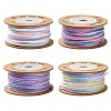 4 Rolls 4 Colors Segment Dyed Macrame Cotton Cord OCOR-YW0001-27B-1