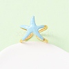Adjustable 304 Stainless Steel Cuff Rings for Women RJEW-F200-01G-1