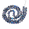 Electroplate Transparent Glass Beads Strands EGLA-N002-29-D01-2