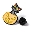 Halloween Black Cat with Pumpkin Enamel Pins JEWB-S031-02C-3