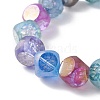 Bling Crackle Glass Beads Stretch Bracelet BJEW-JB07243-4