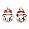 Eco-Friendly Alloy Enamel Pendants X-ENAM-Q437-071-NR-1