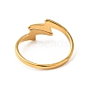 Ion Plating(IP) 201 Stainless Steel Lightning Bolt Cuff Ring for Women RJEW-G266-23G-2