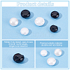 240Pcs 6 Style 1-Hole Plastic Button BUTT-PH0001-14-4