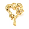 Brass with Clear Cubic Zirconia Pendants KK-G508-01A-G-1