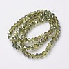Electroplate Transparent Glass Beads Strands EGLA-A034-T2mm-S17-3