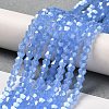 Imitation Jade Electroplate Glass Beads Strands LS-EGLA-F029-J4mm-A04-4