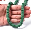 Flat Round Handmade Polymer Clay Beads CLAY-R067-10mm-46-6