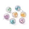 Openable Transparent Plastic Container Pendants KY-S159-02-1