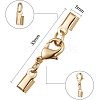Rack Plating Brass Lobster Claw Clasps with Clip Ends KK-PH0035-34-2