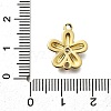 Brass Clear Cubic Zirconia Flower Connector Charms KK-P295-52G-01-3