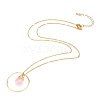 Teardrop Glass Beads Pendant Necklaces NJEW-JN03205-01-2