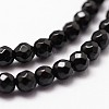 Natural Dyed & Heated Black Onyx Beads Strands X-G-D840-22-4mm-3