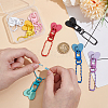 8Pcs Zinc Alloy Cell Phone Heart Holder Stand HJEW-OC00069-3