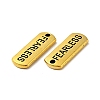 Tibetan Style Alloy Rectangle with Word Fearless Pendants LS-TIBEP-Q043-064AG-RS-3