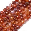 Natural Fire Crackle Agate Beads Strands G-G212-8mm-10-5