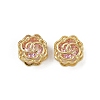 Brass Micro Pave Cubic Zirconia Beads KK-C093-08G-02-1