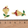 Brass Micro Pave Cubic Zirconia Pendants CU-CBA8C34-02G-03-3